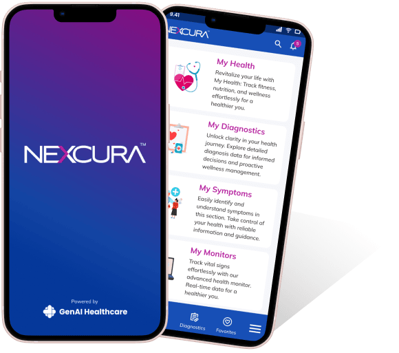 Nexcura mobile screen